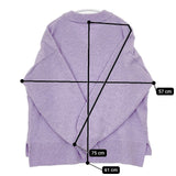 Simplicite ウール混Vネックプルオーバー セーター ニット 24AW パープル レディース シンプリシテェ【中古】5-0907T∞