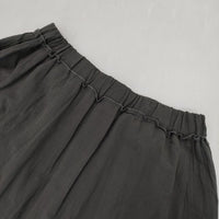 Simplicite クラッシュボイルギャザースカート ロングスカート 23SS グレー レディース シンプリシテェ【中古】5-0911M∞
