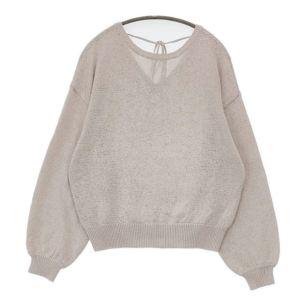 IENA テープヤーン パフ 2WAY プルオーバー 定価17600円 25080900702010 ニット 25SS ベージュ イエナ 5-0614M 265007 IENA テープヤーン パフ 2WAY プルオーバー 定価17600円