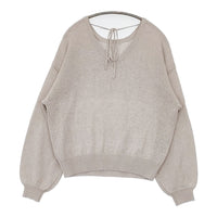 IENA - IENA テープヤーン パフ 2WAY プルオーバー 定価17600円 25080900702010 ニット 25SS ベージュ レディース イエナ【中古】5-0614M♪ IENA テープヤーン パフ 2WAY プルオーバー 定価17600円