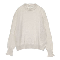 NOUVELLES DU PARADIS ムーコットン フリルハイネックプルオーバー コットン セーター ニット アイボリー レディース ヌーベルドゥパラディ【中古】5-0907T∞