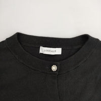 La TOTALITE ビジュー カーディガン 23AW ブラック レディース ラトータリテ【中古】5-0907M∞