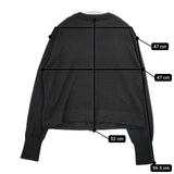 La TOTALITE ビジュー カーディガン 23AW ブラック レディース ラトータリテ【中古】5-0907M∞