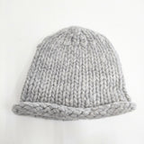 wisp wool hat ウールハット ニットキャップフランス製 帽子 ニットキャップ グレー レディース ウィスプ【中古】5-1117T◎
