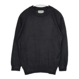 MARGARET HOWELL/JOHN SMEDLEY シルク100％ 578-8263001 CLOSE NECK T SHIRT KNIT セーター ニット ブラック レディース マーガレットハウエル/ジョンスメドレー【中古】5-1023T∞