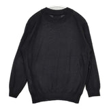 MARGARET HOWELL/JOHN SMEDLEY シルク100％ 578-8263001 CLOSE NECK T SHIRT KNIT セーター ニット ブラック レディース マーガレットハウエル/ジョンスメドレー【中古】5-1023T∞