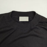 MARGARET HOWELL/JOHN SMEDLEY シルク100％ 578-8263001 CLOSE NECK T SHIRT KNIT セーター ニット ブラック レディース マーガレットハウエル/ジョンスメドレー【中古】5-1023T∞