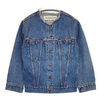 Shinzone ノーカラーデニムジャケット 定価30800円 Gジャン デニムジャケット ブルー レディース シンゾーン【中古】5-0911M∞