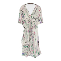 ISABEL MARANT FAVALLIA ARODIE DRESS Vネック フリル サイズ36 シルク ワンピース ホワイト レディース イザベルマラン【中古】5-0622S♪
