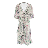 ISABEL MARANT FAVALLIA ARODIE DRESS Vネック フリル サイズ36 シルク ワンピース ホワイト レディース イザベルマラン【中古】5-0622S♪