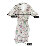 ISABEL MARANT FAVALLIA ARODIE DRESS Vネック フリル サイズ36 シルク ワンピース ホワイト レディース イザベルマラン【中古】5-0622S♪