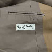 MARGARET HOWELL コットン ベルト付き 七分袖 トレンチコート ブラウン レディース マーガレットハウエル【中古】5-0816M∞