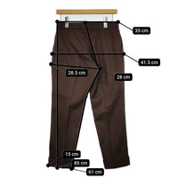 ARTS&SCIENCE ヤクウール 083-L350-303 センタープレススラックス イージー パンツ ブラウン レディース アーツ&サイエンス【中古】5-0820T∞