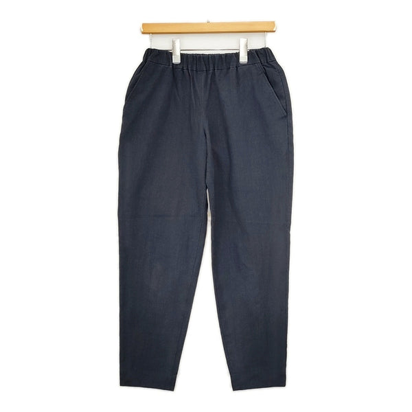 ARTS&SCIENCE リネンポリエステル テーパード 0221-L3108-1016 日本製 イージーパンツ パンツ ネイビー レディース アーツ&サイエンス【中古】5-0812M△