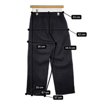 ARTS&SCIENCE ウール クロップド 053-L342-347 イージー パンツ チャコールグレー レディース アーツ&サイエンス【中古】5-0820T∞