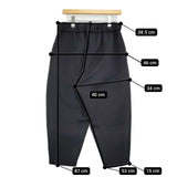 NO CONTROL AIR 短繊維ポリエステル・バルキー二重編みニット テーパードパンツ 定価24750円 製品洗い パンツ 23AW ブラック レディース ノーコントロールエアー【中古】5-1025T∞