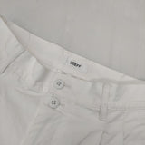 LOEFF コットンツイル 2タックパンツ2 定価36300円 パンツ ホワイト レディース ロエフ【中古】5-0911G∞
