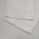 LOEFF コットンツイル 2タックパンツ2 定価36300円 パンツ ホワイト レディース ロエフ【中古】5-0911G∞