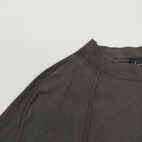 Lene レネ スリット ラグラン ポケット 五分袖 Ｔシャツ カットソー チャコールグレー レディース【中古】5-0622S♪