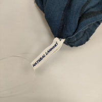 NATURAL LAUNDRY 先染リネンワッシャータックスカート 7182S-001 ストライプ ロングスカート ブルー レディース ナチュラルランドリー【中古】5-0816M∞