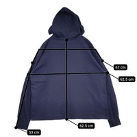 NATURAL LAUNDRY ライト裏毛ロングスウェット ハーフジップ パーカー ネイビー レディース ナチュラルランドリー【中古】5-0911M∞