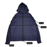 NATURAL LAUNDRY ライト裏毛ロングスウェット ハーフジップ パーカー ネイビー レディース ナチュラルランドリー【中古】5-0911M∞