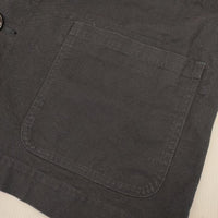 clip.tab ノーカラー コットンヘンプ ジャケット ネイビー レディース クリップタブ【中古】5-0911M∞