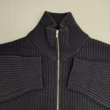 ORCIVAL RC-4312 ハーフジップ ハイネック ウール セーター ニット ネイビー レディース オーシバル/オーチバル【中古】5-1025T∞