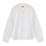 MARGARET HOWELL 578-153022 コットン バンドカラー 長袖 ブラウス シャツ ホワイト レディース マーガレットハウエル【中古】5-0816M∞