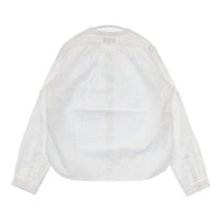 MARGARET HOWELL 578-153022 コットン バンドカラー 長袖 ブラウス シャツ ホワイト レディース マーガレットハウエル【中古】5-0816M∞