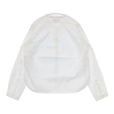 MARGARET HOWELL 578-153022 コットン バンドカラー 長袖 ブラウス シャツ ホワイト レディース マーガレットハウエル【中古】5-0816M∞