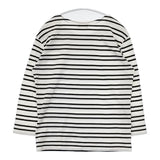MARGARET HOWELL 578-169503 コットン ボーダー 長袖Ｔシャツ カットソー ロンＴ ホワイト ブラック レディース マーガレットハウエル【中古】5-0816M∞