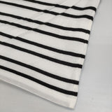 MARGARET HOWELL 578-169503 コットン ボーダー 長袖Ｔシャツ カットソー ロンＴ ホワイト ブラック レディース マーガレットハウエル【中古】5-0816M∞