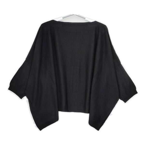 ZUCCa ワイド コットンニット ZU11KN386 ニット ブラック レディース ズッカ【中古】5-0816M∞