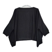 ZUCCa ワイド コットンニット ZU11KN386 ニット ブラック レディース ズッカ【中古】5-0816M∞