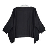 ZUCCa ワイド コットンニット ZU11KN386 ニット ブラック レディース ズッカ【中古】5-0816M∞