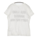 45R/45rpm ロゴ サイズ2 半袖Ｔシャツ カットソー ホワイト レディース フォーティーファイブアールピーエム【中古】5-0708S♪