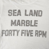 45R/45rpm ロゴ サイズ2 半袖Ｔシャツ カットソー ホワイト レディース フォーティーファイブアールピーエム【中古】5-0708S♪