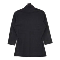 Yohji Yamamoto 98年製 FY-T99-058 七分袖 ハイネック コットン 日本製 サイズ3 カットソー ブラック レディース ヨウジヤマモト【中古】5-0812M△