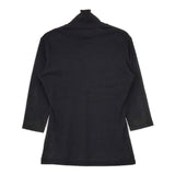Yohji Yamamoto 98年製 FY-T99-058 七分袖 ハイネック コットン 日本製 サイズ3 カットソー ブラック レディース ヨウジヤマモト【中古】5-0812M△