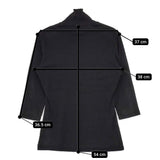 Yohji Yamamoto 98年製 FY-T99-058 七分袖 ハイネック コットン 日本製 サイズ3 カットソー ブラック レディース ヨウジヤマモト【中古】5-0812M△