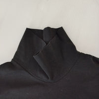 Yohji Yamamoto NA-T82-030 サイズ3 ハイネック 半袖Ｔシャツ カットソー ブラック レディース ヨウジヤマモト【中古】5-0708S♪
