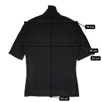 Yohji Yamamoto NA-T82-030 サイズ3 ハイネック 半袖Ｔシャツ カットソー ブラック レディース ヨウジヤマモト【中古】5-0708S♪