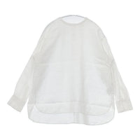 かぐれ リネンクルーネックプルオーバー 定価13200円 GA25-23M003 ブラウス シャツ ホワイト レディース かぐれ【中古】5-0816M∞