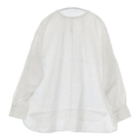 かぐれ リネンクルーネックプルオーバー 定価13200円 GA25-23M003 ブラウス シャツ ホワイト レディース かぐれ【中古】5-0816M∞