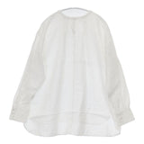 かぐれ リネンクルーネックプルオーバー 定価13200円 GA25-23M003 ブラウス シャツ ホワイト レディース かぐれ【中古】5-0816M∞