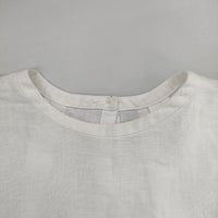 かぐれ リネンクルーネックプルオーバー 定価13200円 GA25-23M003 ブラウス シャツ ホワイト レディース かぐれ【中古】5-0816M∞