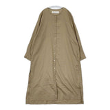 Midi-umi コットン シャツワンピ 長袖 ワンピース ベージュ レディース ミディウミ【中古】5-0816M∞