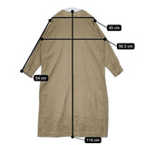 Midi-umi コットン シャツワンピ 長袖 ワンピース ベージュ レディース ミディウミ【中古】5-0816M∞