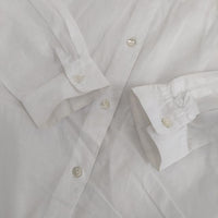 mizuiro-ind バックギャザーワイドシャツ コットン ブラウス シャツ ホワイト レディース ミズイロインド【中古】5-0922M∞